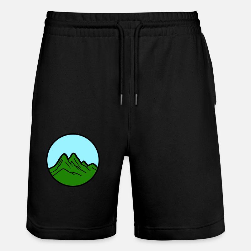 berge 2 - Stanley/Stella Unisex Bio Joggingshorts Trainer  - Schwarz