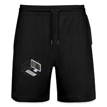 Programming is like magic, only real. - Stanley/Stella Trainer Unisex Organic Jogging Shorts - black - Front - Nik (191cm) & Marisol (170cm)