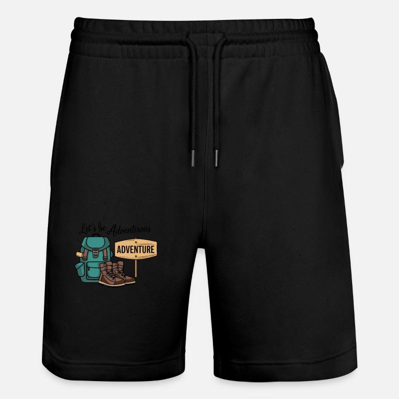 Lass uns abenteuerlich sein. - Stanley/Stella Unisex Bio Joggingshorts Trainer  - Schwarz