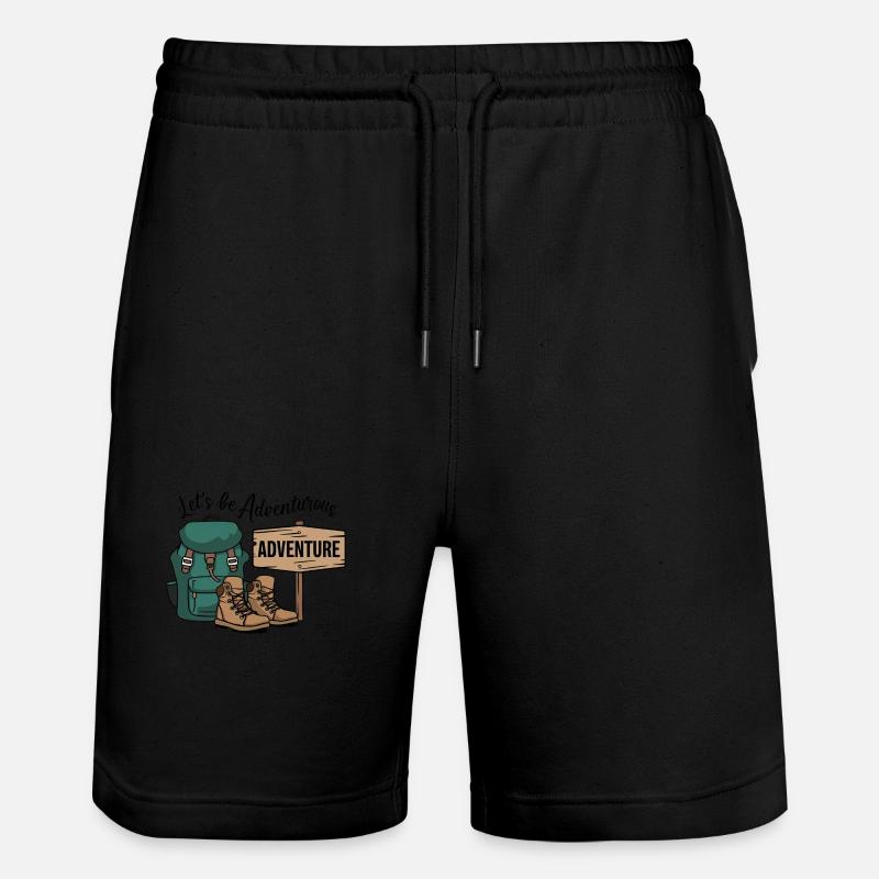 Lass uns abenteuerlich sein. - Stanley/Stella Unisex Bio Joggingshorts Trainer - Schwarz