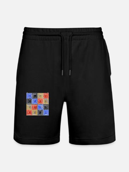 Laby Square 2 (Farbversion) - Stanley/Stella Unisex Bio Joggingshorts Trainer  - Schwarz