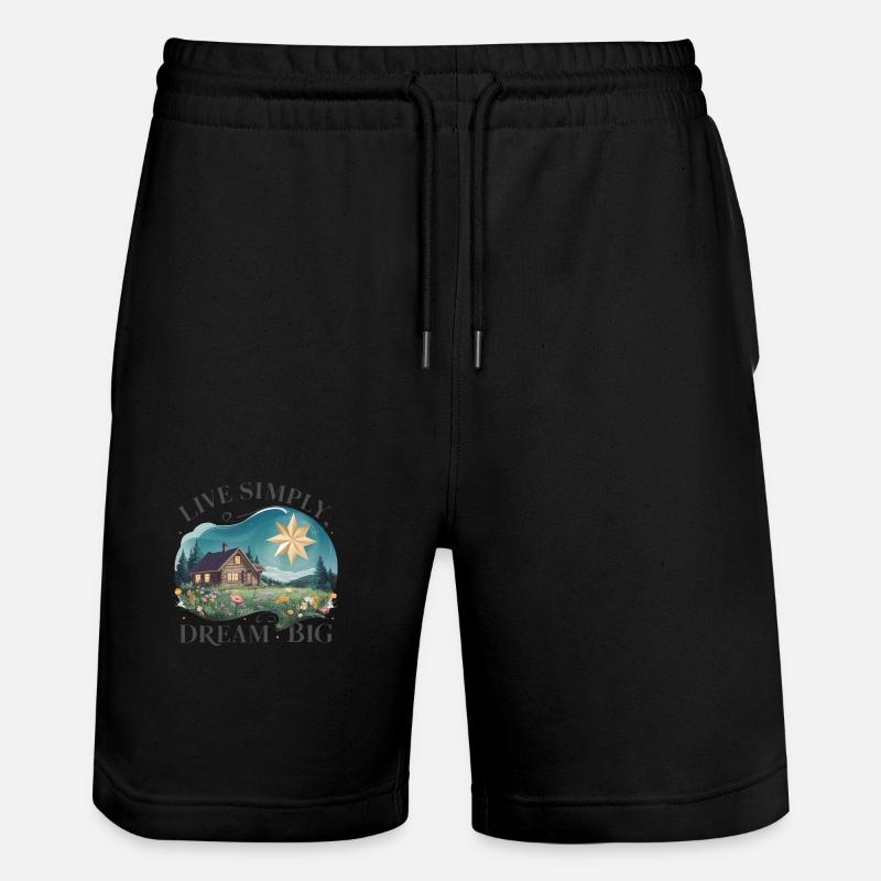 Vivre simplement, rêver grand - Short de jogging bio TRAINER Stanley/Stella unisexe - noir