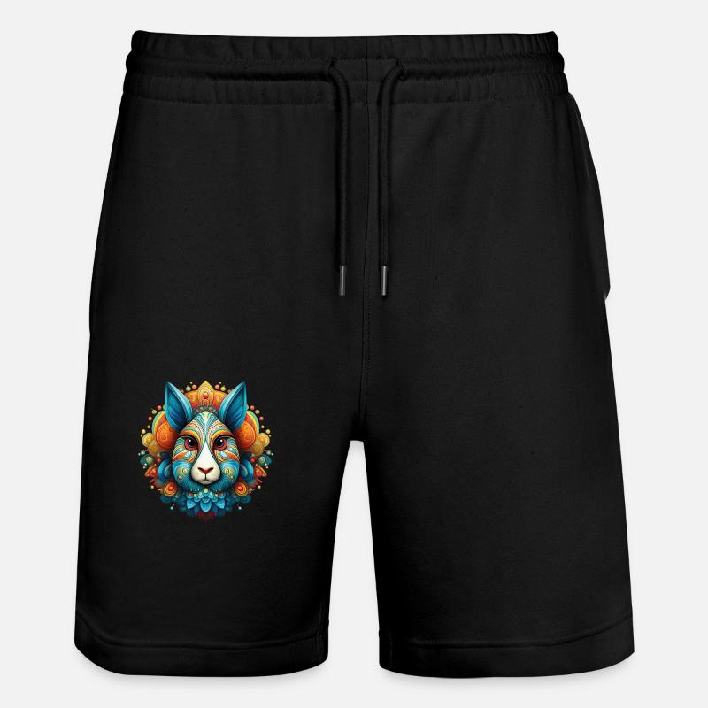 The Rabbit - Stanley/Stella Unisex Bio Joggingshorts Trainer  - Schwarz