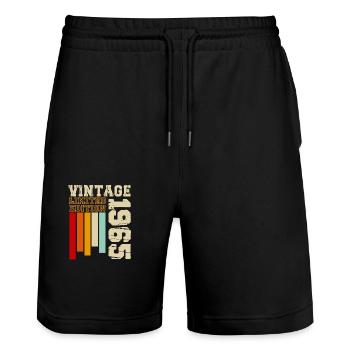 1985 - Stanley/Stella Unisex Bio Joggingshorts Trainer  - Schwarz - Vorne - Nik (191cm) & Marisol (170cm)