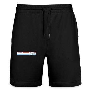 rétro 1954 limited edition - Short de jogging bio TRAINER Stanley/Stella unisexe - noir - Devant - Nik (191cm) & Marisol (170cm)