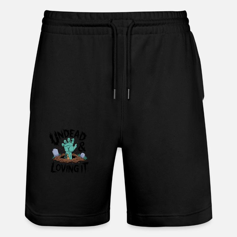 Zombie Hand - Undead & Loving It - Stanley/Stella Trainer Unisex Organic Jogging Shorts - black