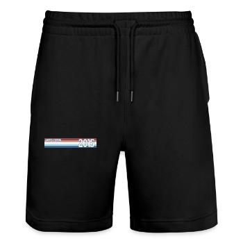 rétro 2015 limited edition - Short de jogging bio TRAINER Stanley/Stella unisexe - noir - Devant - Nik (191cm) & Marisol (170cm)