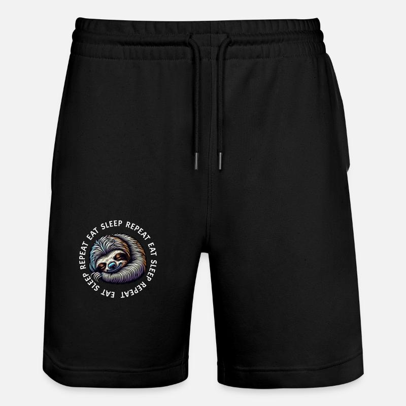 Paresseux Manger Dormir Répéter - Short de jogging bio TRAINER Stanley/Stella unisexe - noir