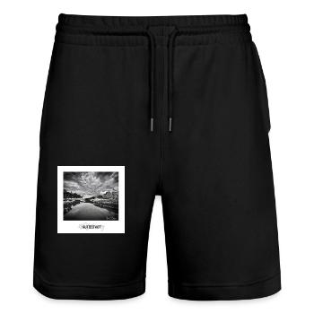Wolfsburg Pavillon - Stanley/Stella Unisex Bio Joggingshorts Trainer  - Schwarz - Vorne - Nik (191cm) & Marisol (170cm)