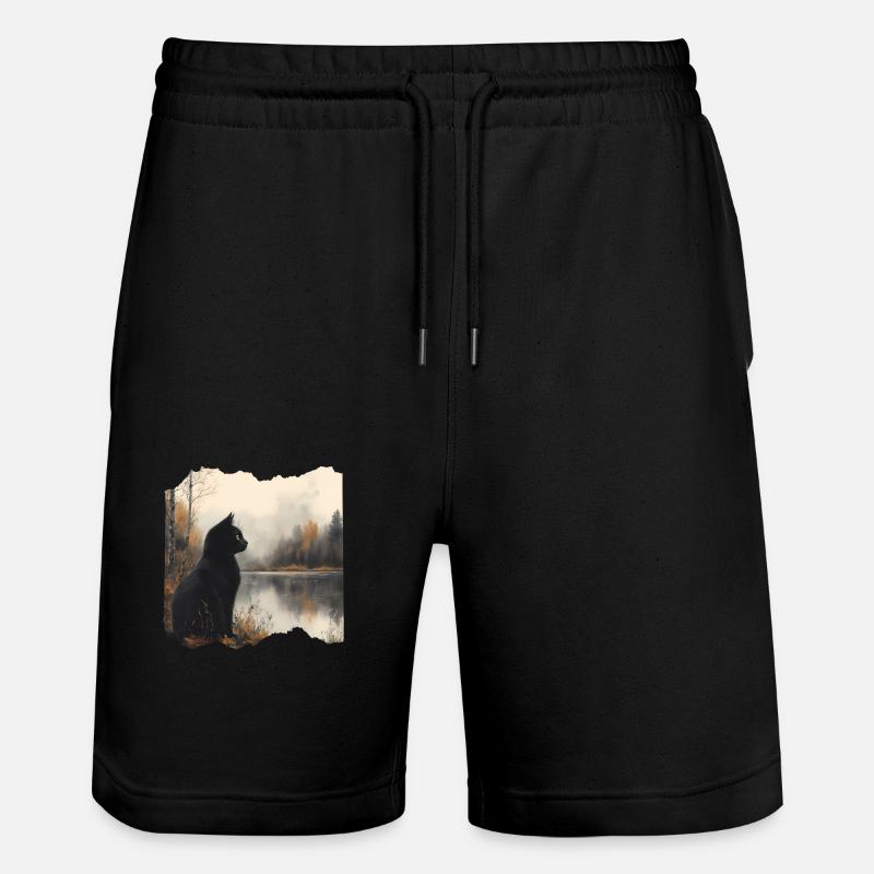 Chat Noir - Short de jogging bio TRAINER Stanley/Stella unisexe - noir