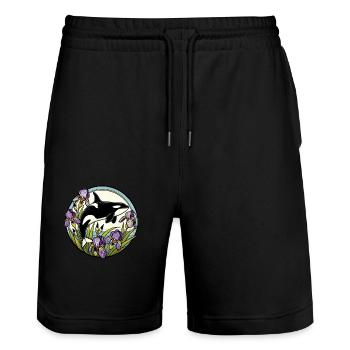 Orque - Short de jogging bio TRAINER Stanley/Stella unisexe - noir - Devant - Nik (191cm) & Marisol (170cm)