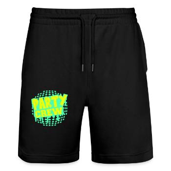 Fête Crew Fun Logo Célébrez les amis de l’équipe Membre - Short de jogging bio TRAINER Stanley/Stella unisexe - noir - Devant - Nik (191cm) & Marisol (170cm)