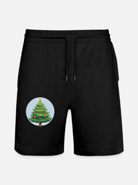 Christmas tree - Stanley/Stella Trainer Unisex Organic Jogging Shorts - black
