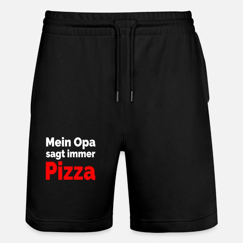 Pizza - Stanley/Stella Unisex Bio Joggingshorts Trainer  - Schwarz