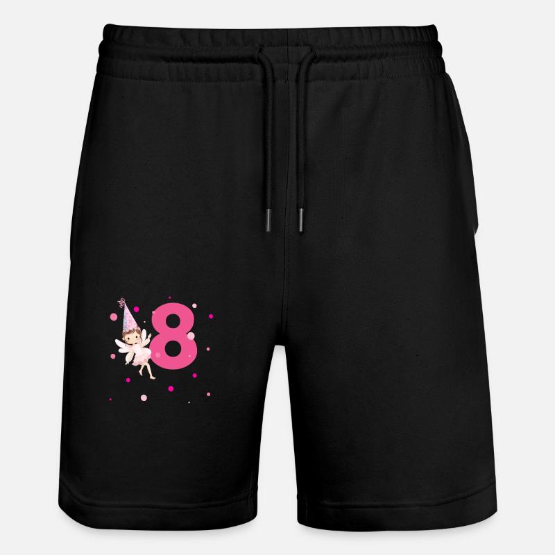 8e anniversaire fée rose - Short de jogging bio TRAINER Stanley/Stella unisexe - noir