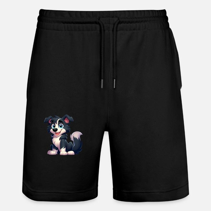 border collie 6 - Short de jogging bio TRAINER Stanley/Stella unisexe - noir