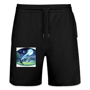 Fussball - Stanley/Stella Unisex Bio Joggingshorts Trainer  - Schwarz - Vorne - Nik (191cm) & Marisol (170cm)