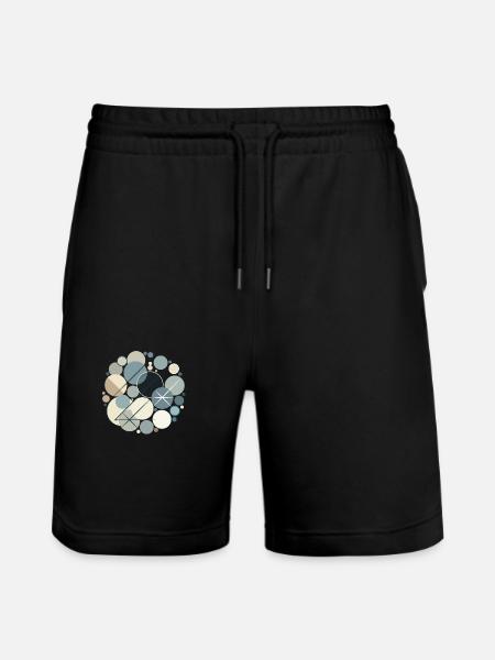 Serene Shapes design - Stanley/Stella Trainer Unisex Organic Jogging Shorts - black