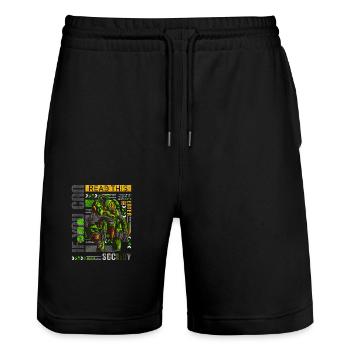 Gamer Nerd Liga Controller - Stanley/Stella Unisex Bio Joggingshorts Trainer  - Schwarz - Vorne - Nik (191cm) & Marisol (170cm)