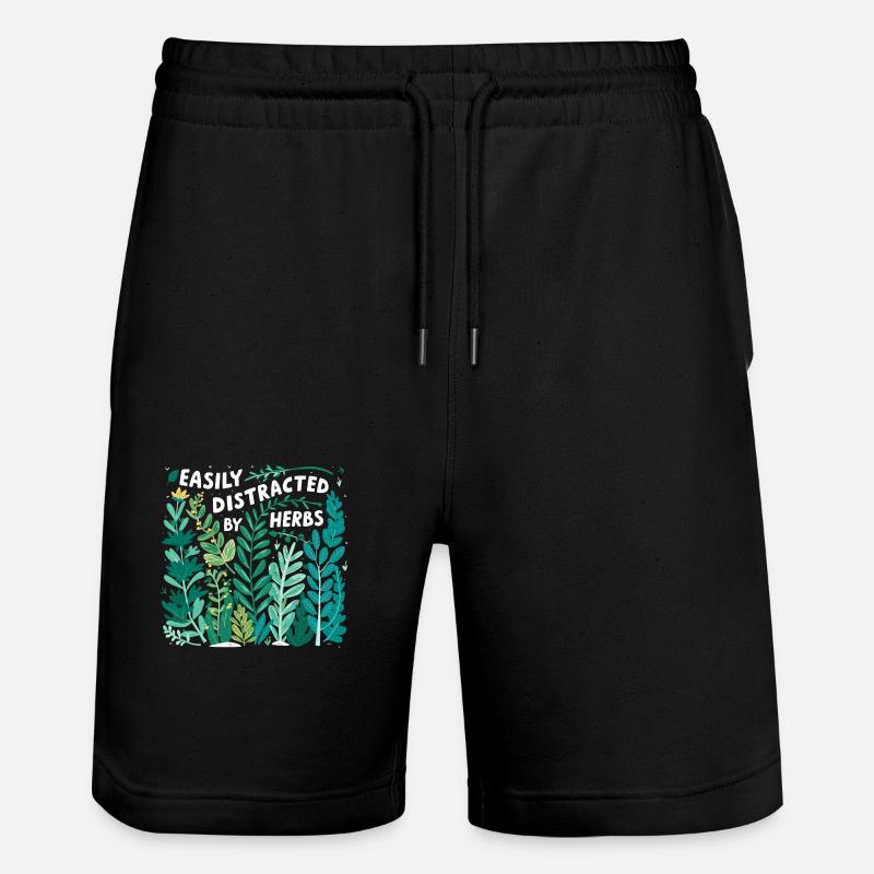 Herb lover: Easily distracted - Stanley/Stella Trainer Unisex Organic Jogging Shorts - black