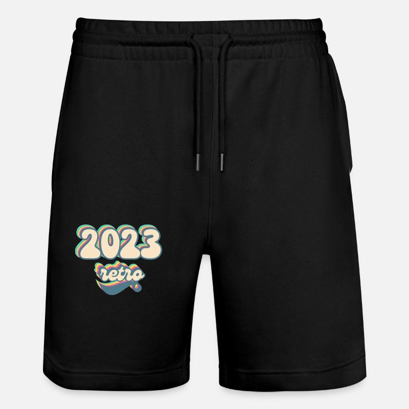 2023 Retro Geschenkidee - Stanley/Stella Unisex Bio Joggingshorts Trainer  - Schwarz