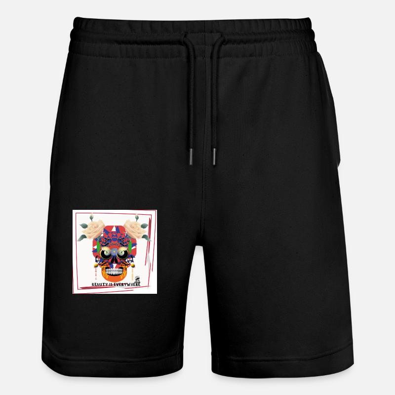 Crâne Blanc 3 - Short de jogging bio TRAINER Stanley/Stella unisexe - noir