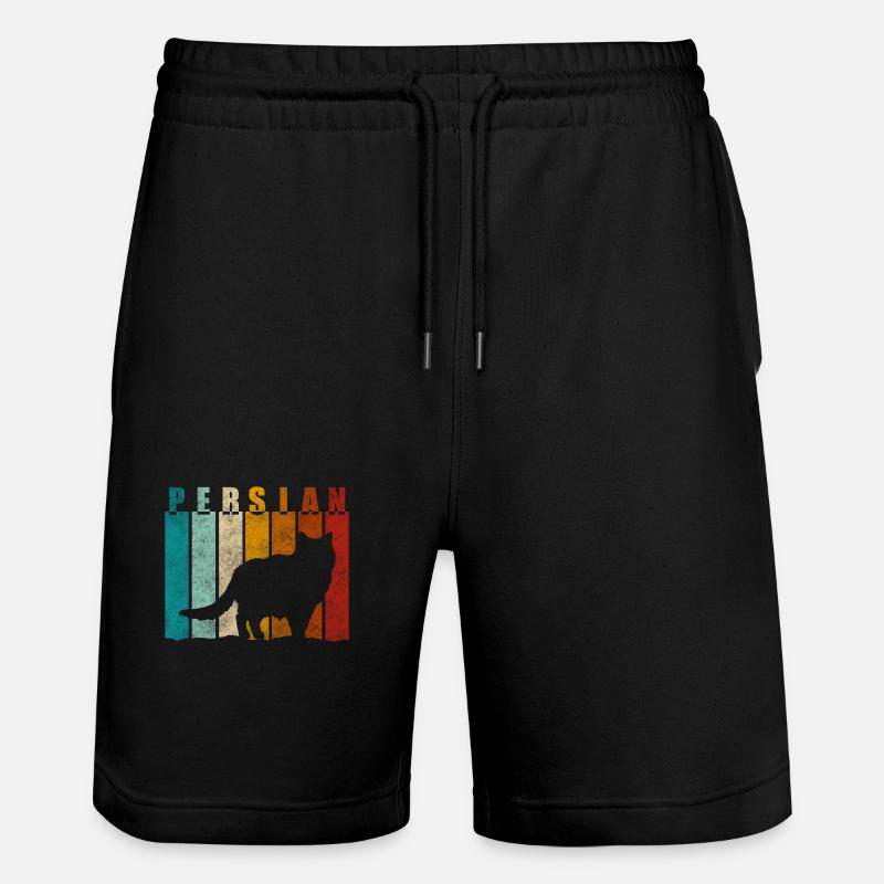 Éventail de chat persan - Short de jogging bio TRAINER Stanley/Stella unisexe - noir