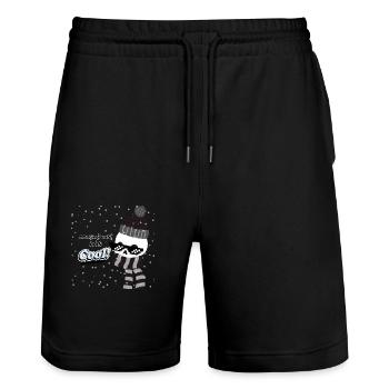 Making cold look Cool! - Stanley/Stella Unisex Bio Joggingshorts Trainer  - Schwarz - Vorne - Nik (191cm) & Marisol (170cm)