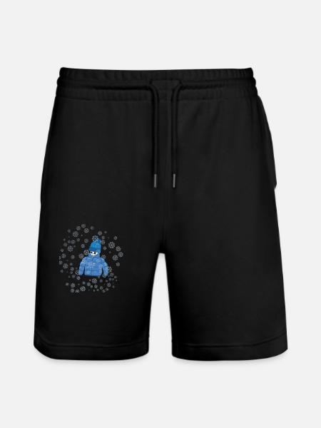 Way too cold skeleton - Stanley/Stella Trainer Unisex Organic Jogging Shorts - black