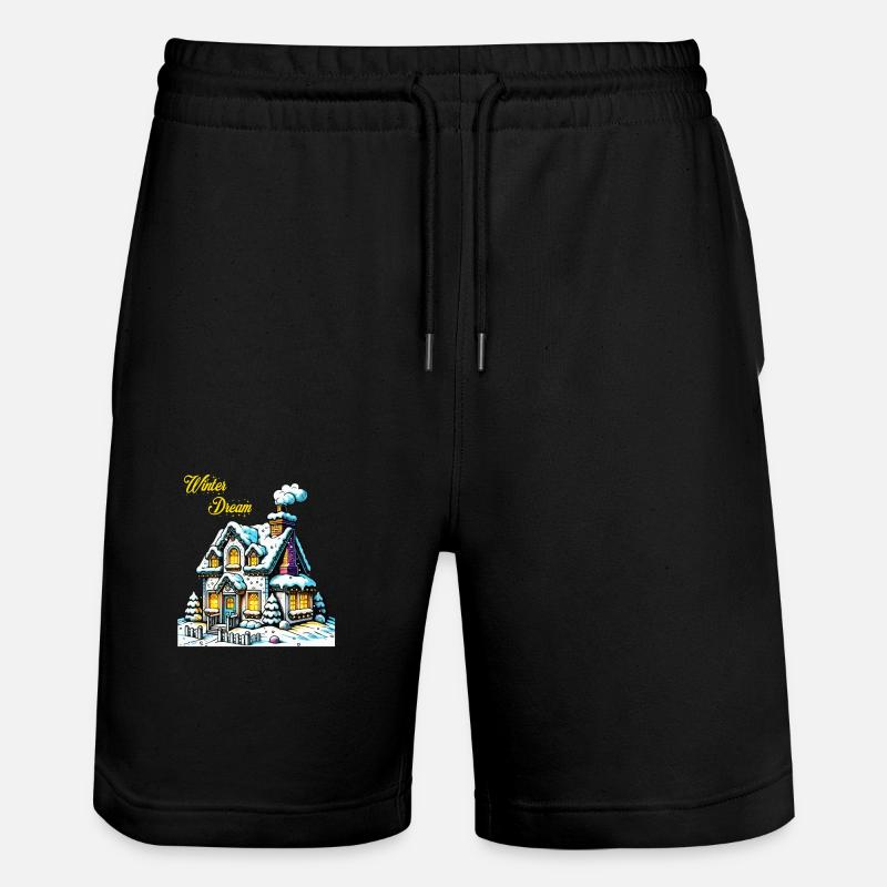 Maison de rêve d’hiver - Short de jogging bio TRAINER Stanley/Stella unisexe - noir