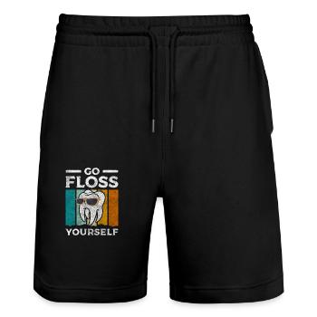 Zähne Medizin Wichtig - Stanley/Stella Unisex Bio Joggingshorts Trainer  - Schwarz - Vorne - Nik (191cm) & Marisol (170cm)