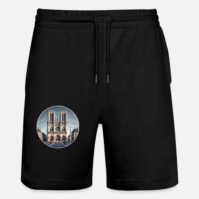Notre Dame de Paris - Stanley/Stella Trainer Unisex Organic Jogging Shorts - black