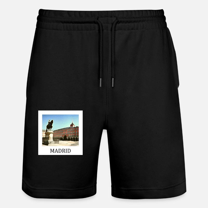 Madrid Plaza Mayor - Short de jogging bio TRAINER Stanley/Stella unisexe - noir