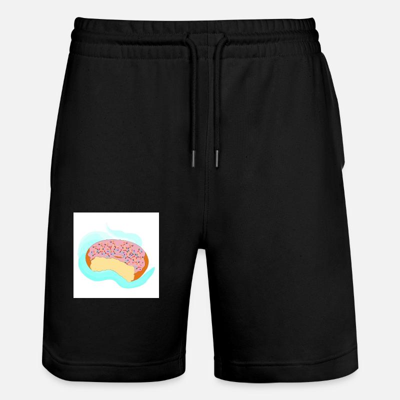 Rosa Zuckerguss-Donut - Stanley/Stella Unisex Bio Joggingshorts Trainer  - Schwarz