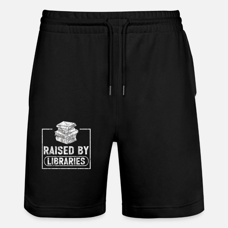 Raised By Libraries 3 - Stanley/Stella Unisex Bio Joggingshorts Trainer  - Schwarz