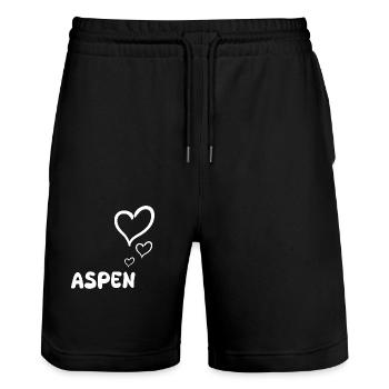 Tremble - Short de jogging bio TRAINER Stanley/Stella unisexe - noir - Devant - Nik (191cm) & Marisol (170cm)