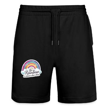 Sei ein Regenbogen in der Wolke eines anderen Bunten - Stanley/Stella Unisex Bio Joggingshorts Trainer  - Schwarz - Vorne - Nik (191cm) & Marisol (170cm)