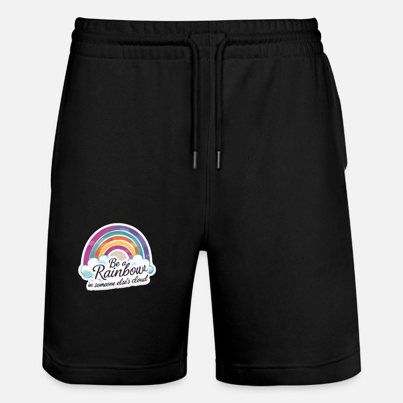 Sei ein Regenbogen in der Wolke eines anderen Bunten - Stanley/Stella Unisex Bio Joggingshorts Trainer  - Schwarz
