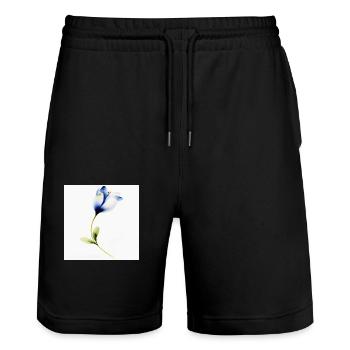Flower - Stanley/Stella Trainer Unisex Organic Jogging Shorts - black - Front - Nik (191cm) & Marisol (170cm)