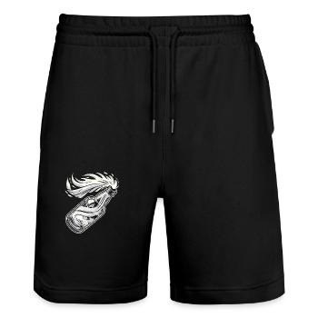 Cocktail Molotov - Short de jogging bio TRAINER Stanley/Stella unisexe - noir - Devant - Nik (191cm) & Marisol (170cm)