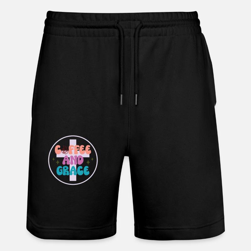 Café et grâce - Short de jogging bio TRAINER Stanley/Stella unisexe - noir