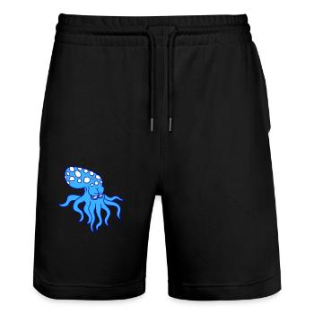 Pieuvre Pieuvre Pieuvre Calmar Céphalopode Mauvais œil - Short de jogging bio TRAINER Stanley/Stella unisexe - noir - Devant - Nik (191cm) & Marisol (170cm)