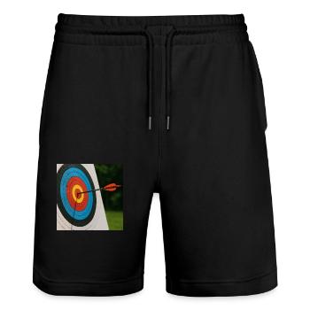 Sport - Tir à l’arc - Short de jogging bio TRAINER Stanley/Stella unisexe - noir - Devant - Nik (191cm) & Marisol (170cm)