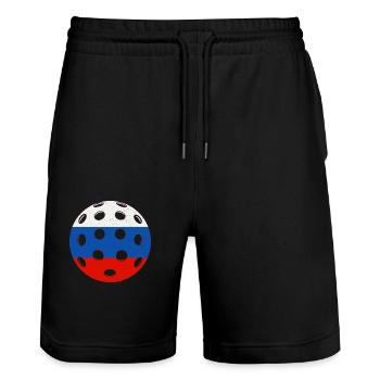 Pickleball Russie - Short de jogging bio TRAINER Stanley/Stella unisexe - noir - Devant - Nik (191cm) & Marisol (170cm)