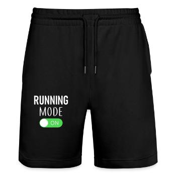 Mode course à pied activé - Jogging - Coureurs - Sports - Short de jogging bio TRAINER Stanley/Stella unisexe - noir - Devant - Nik (191cm) & Marisol (170cm)