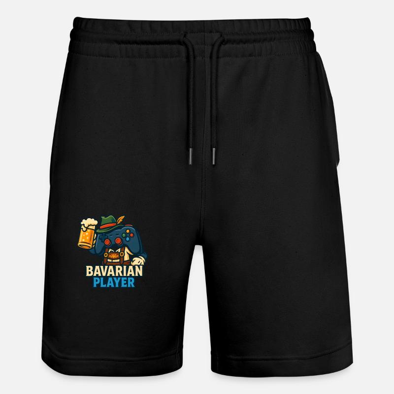 bavarian player - Stanley/Stella Unisex Bio Joggingshorts Trainer  - Schwarz