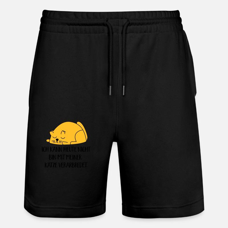 2541614 129996421 Katze - Stanley/Stella Unisex Bio Joggingshorts Trainer  - Schwarz