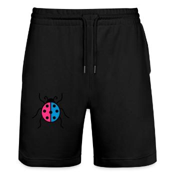 bunt marienkaefer klein suess niedlich kaefer rot - Stanley/Stella Unisex Bio Joggingshorts Trainer  - Schwarz - Vorne - Nik (191cm) & Marisol (170cm)
