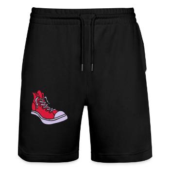 Street Sneaker Basketball Shoes Boots Alternative - Stanley/Stella Trainer Unisex Organic Jogging Shorts - black - Front - Nik (191cm) & Marisol (170cm)