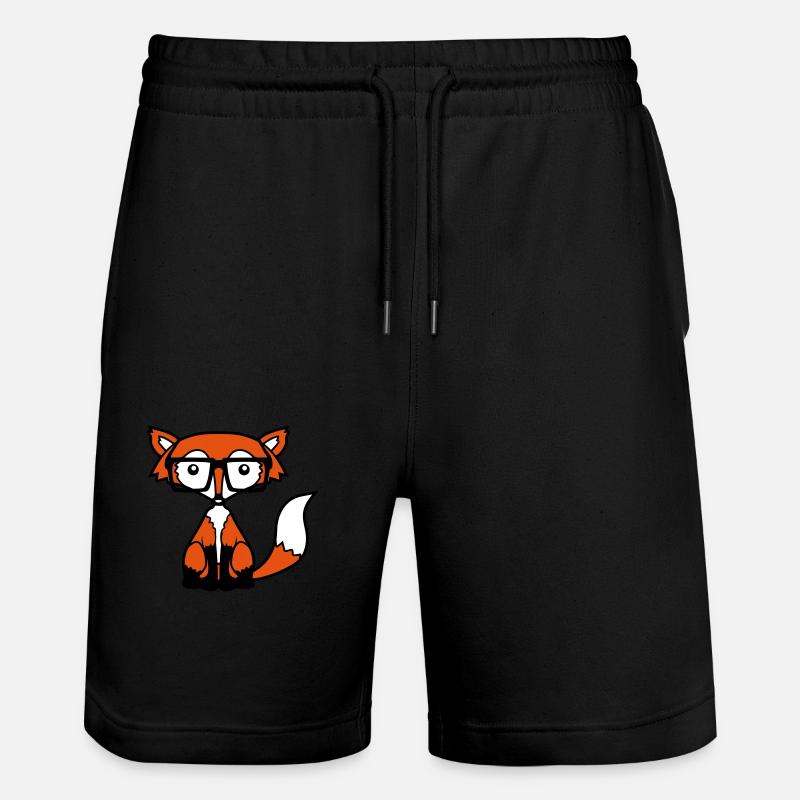 Nerd Fuchs Design - Stanley/Stella Unisex Bio Joggingshorts Trainer  - Schwarz
